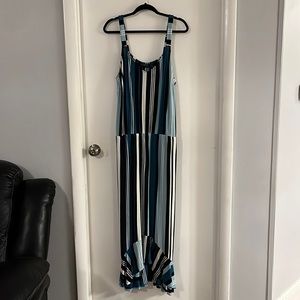 Lane Bryant striped high-low maxi dress.